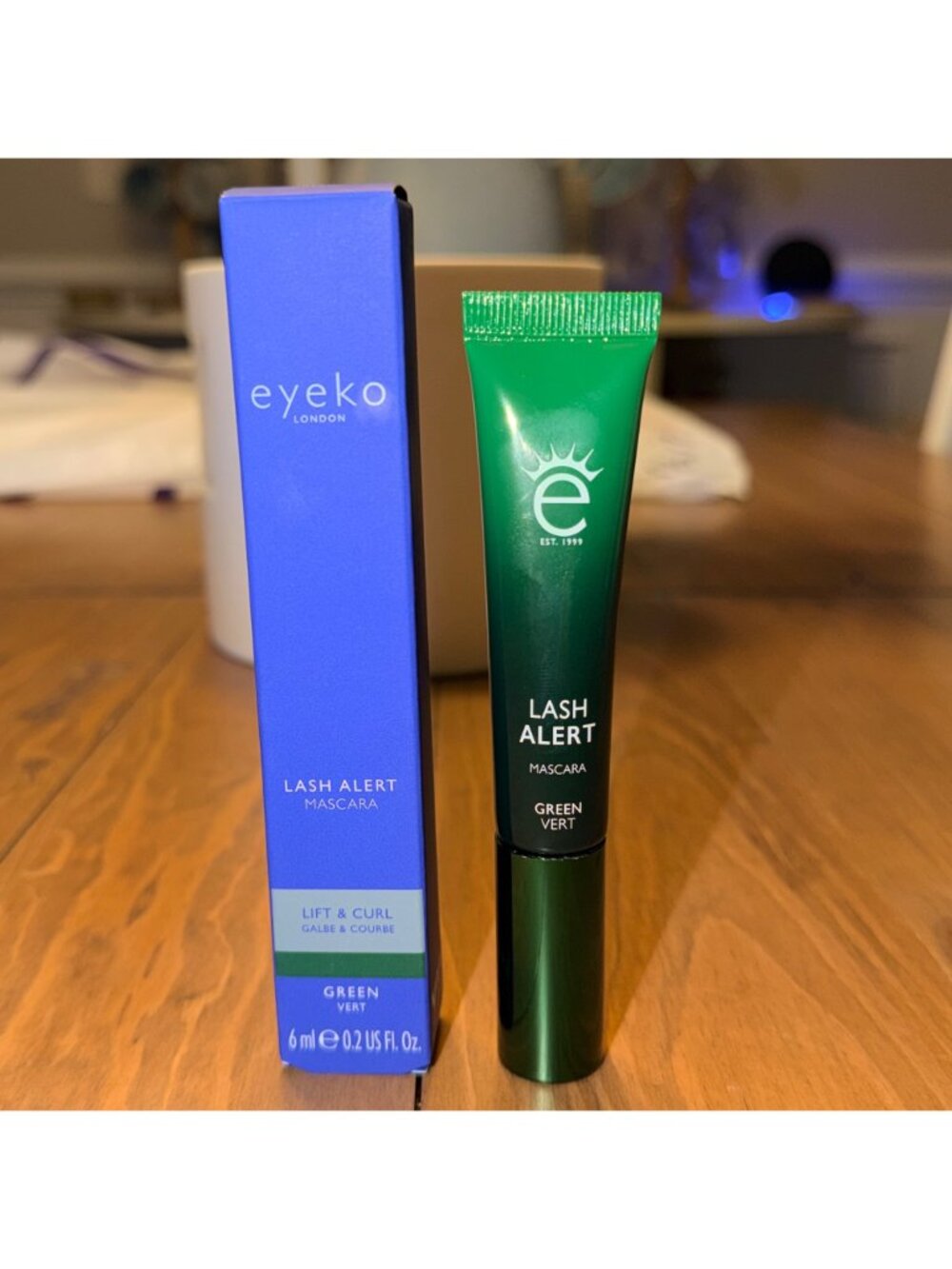 Eyeko Lash Alert Lift & Curl Mascara Green Vert 6ml 0.2oz Caffeine Biotin NIB - Picture 4 of 6